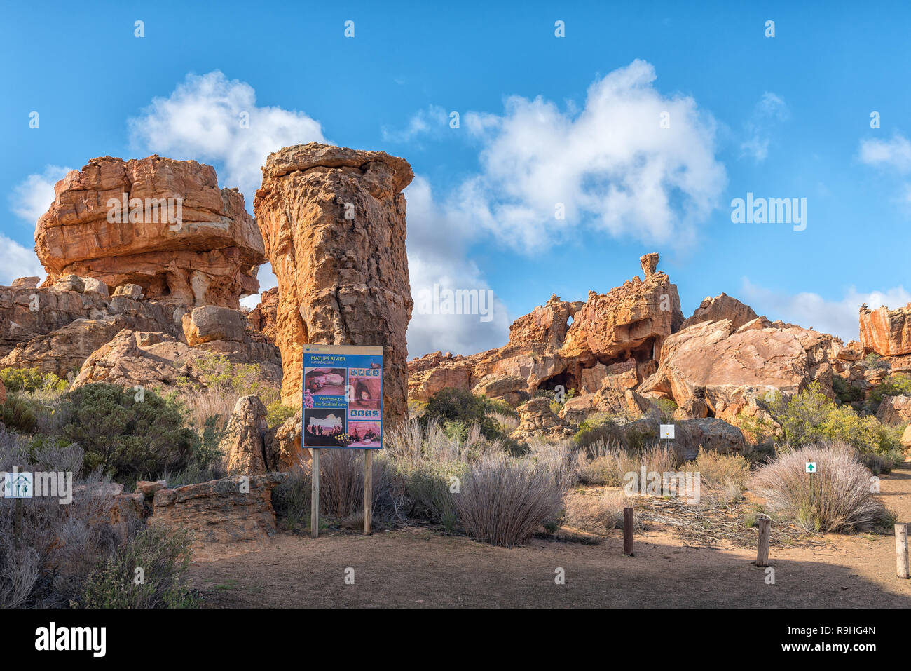 STADSAAL CAVES, SOUTH AFRICA, AUGUST 26, 2018: Rock formations at the Stadsaal Caves in the Cederberg Mountains of the Western Cape Province. Informat Stock Photo