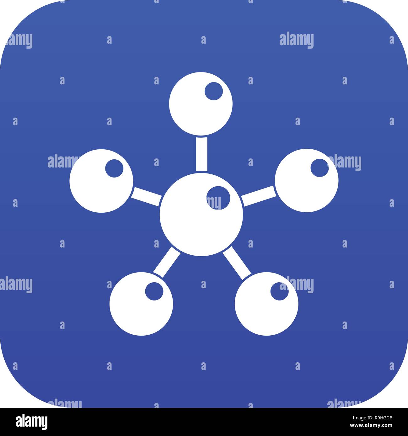 Chemical and physical molecules icon digital blue Stock Vector Image ...