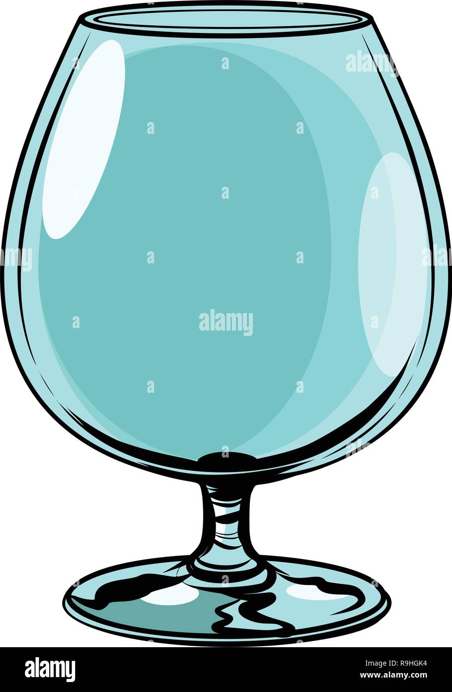 empty glass goblet Stock Vector