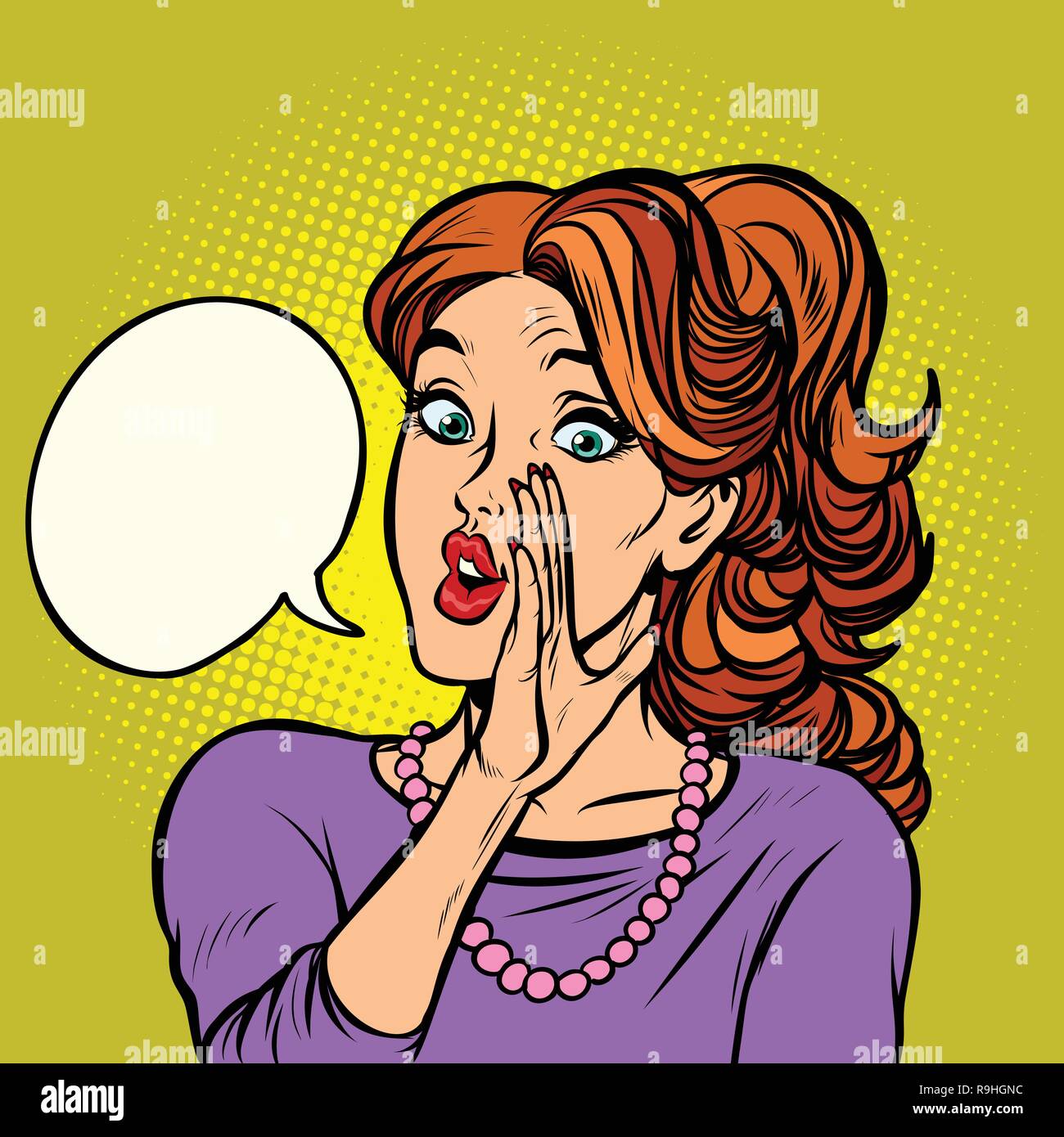 women gossip secret rumor Stock Vector