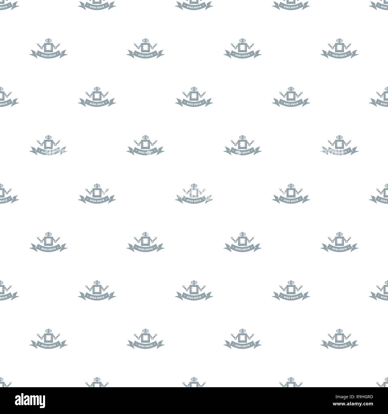Robot brain pattern vector seamless Stock Vector