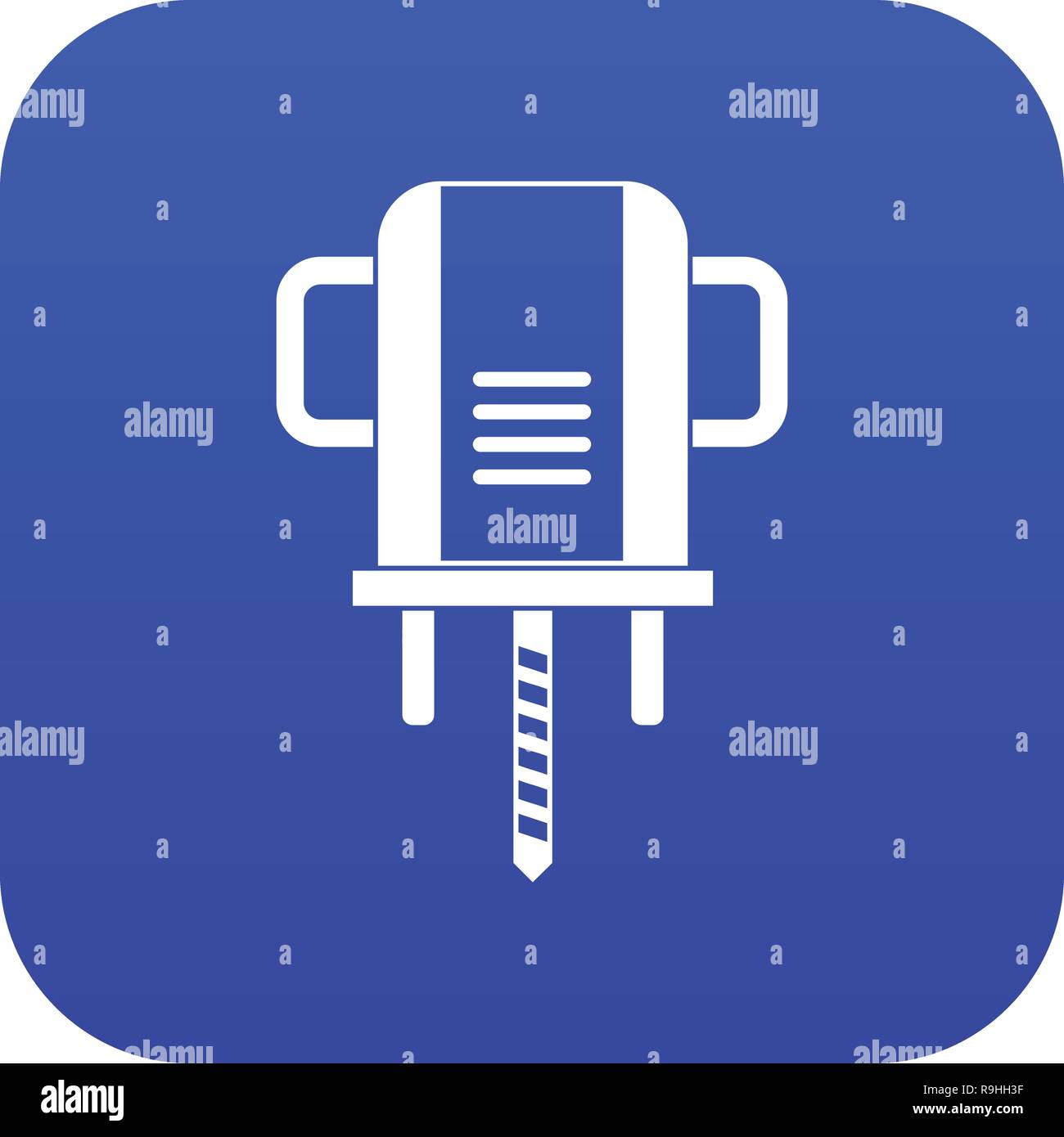 Boer drill icon digital blue Stock Vector