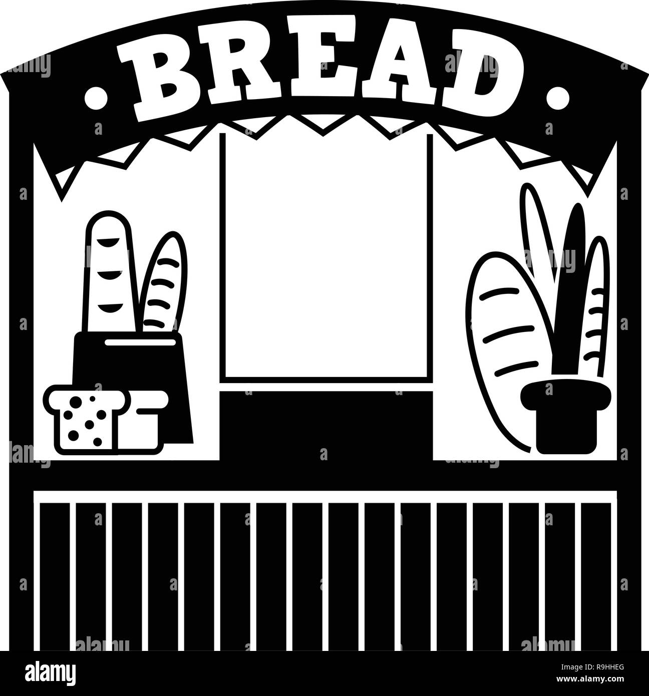 Bagel bread icon vector Black and White Stock Photos & Images - Alamy
