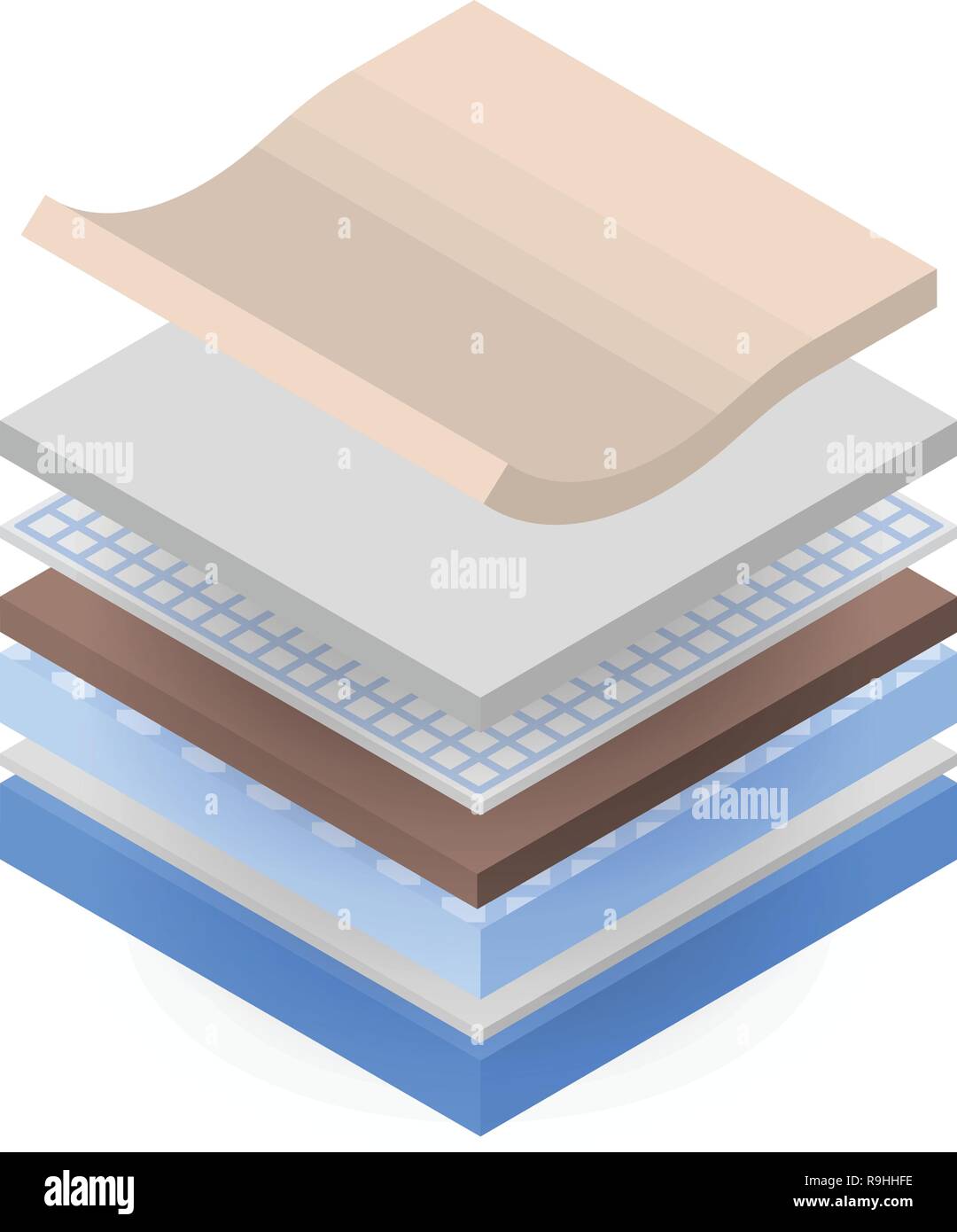 Sofa layer icon, isometric style Stock Vector