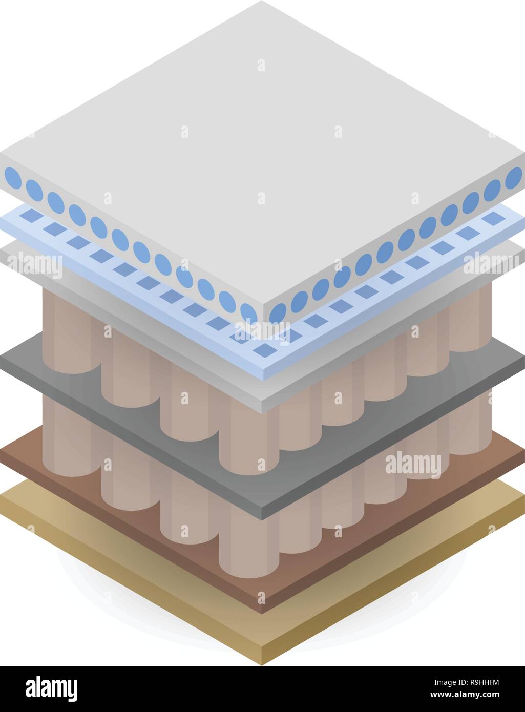 Double mattress layer icon, isometric style Stock Vector