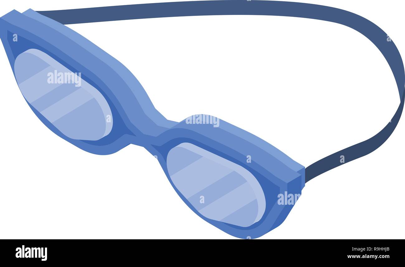 Swim glasses icon, isometric style Stock Vector