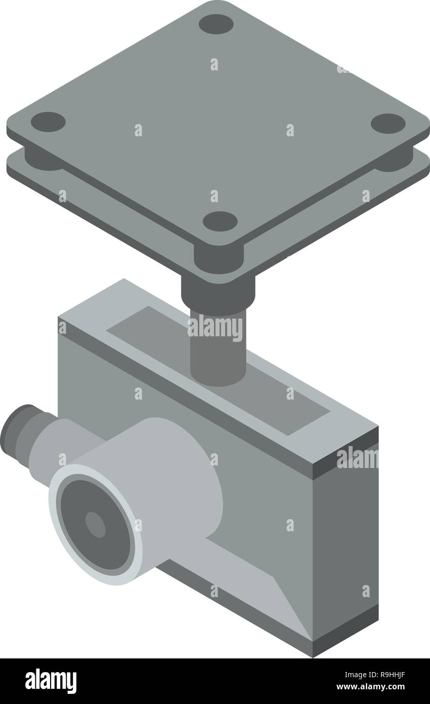 Drone camera icon, isometric style Stock Vector