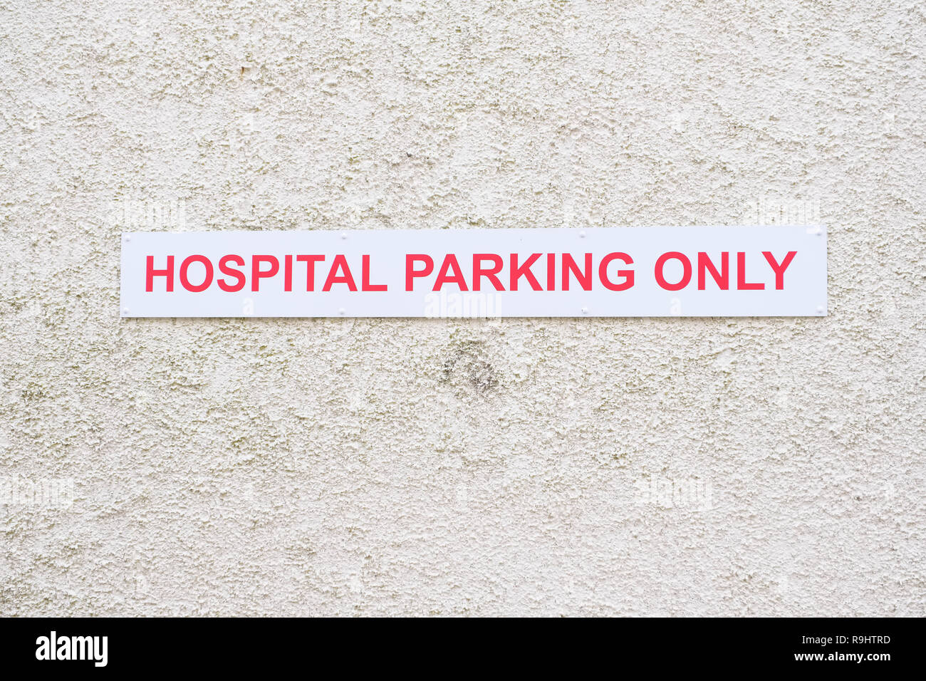 Hospital Patient and Staff Parking Only Sign Stock Photo