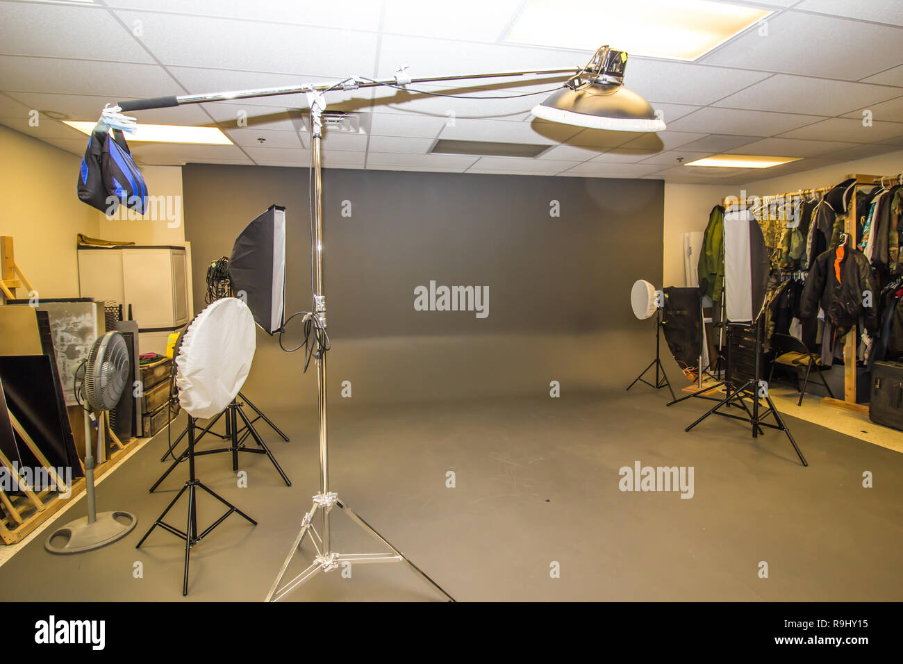 Interior Of Professional Photo Studio Stock Photo Alamy