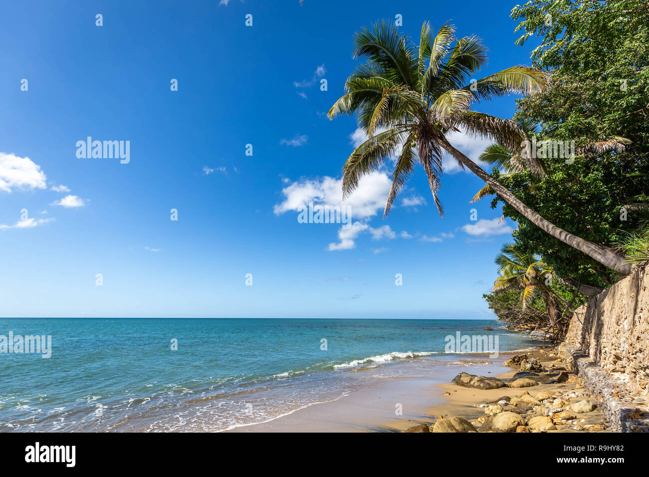 Exotic carribean shore of Puerto Rico Flamenco beach shore Stock Photo ...