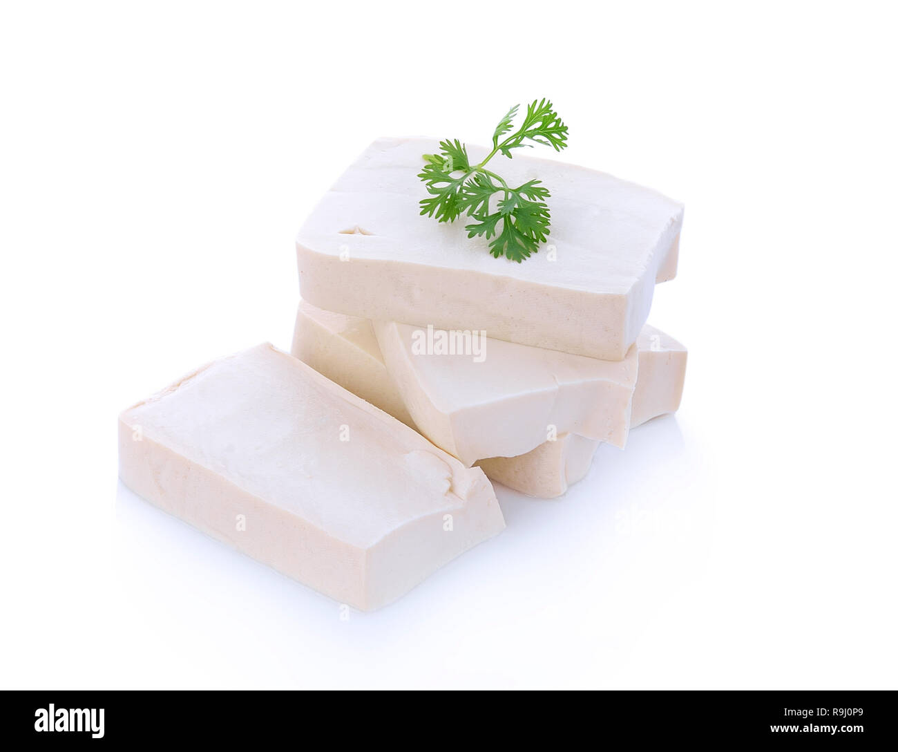 cube tofu isolated on white Stock Photo - Alamy