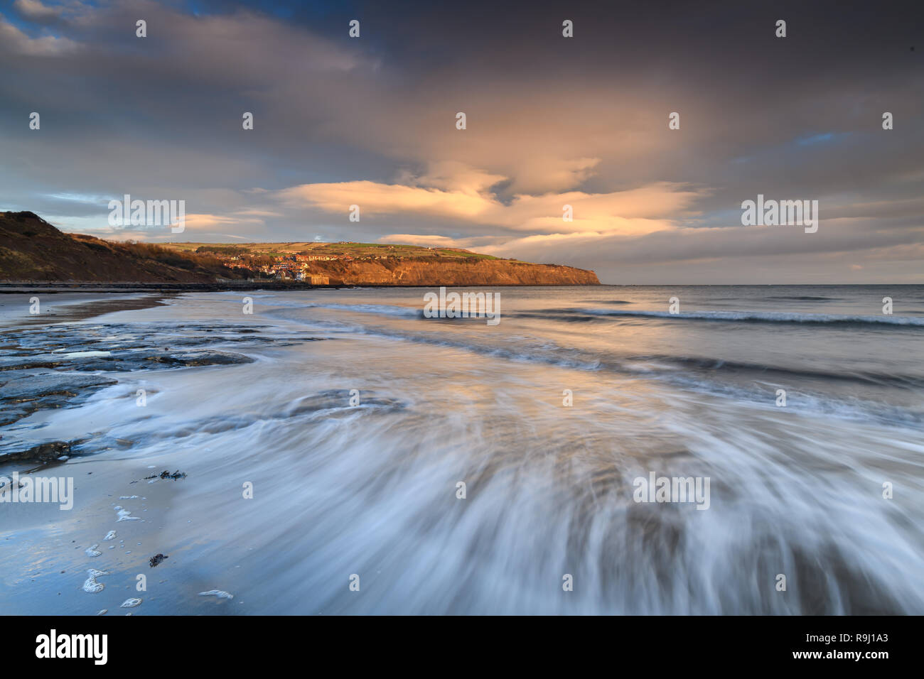 Coastal Sunrise at Robin Hoods Bay Stock Photo - Alamy