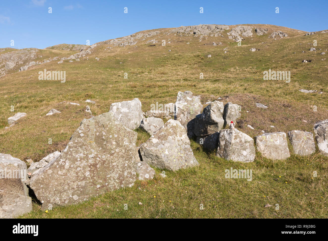 Isleburgh chambered cairn, Shetland Islands Stock Photo