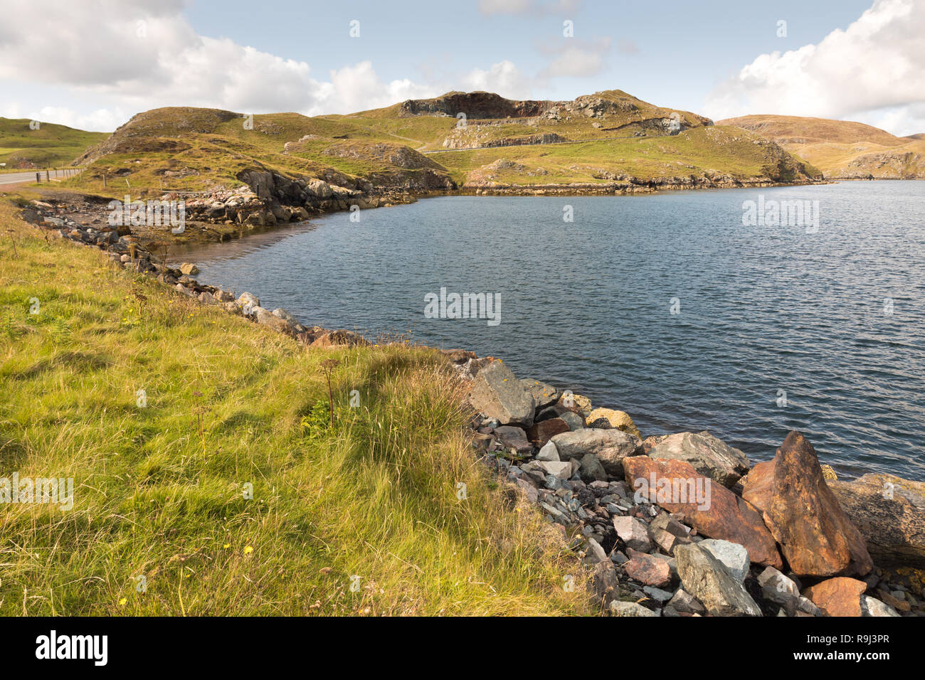 Landscape at Mavis Grind, Shetland Islands Stock Photo