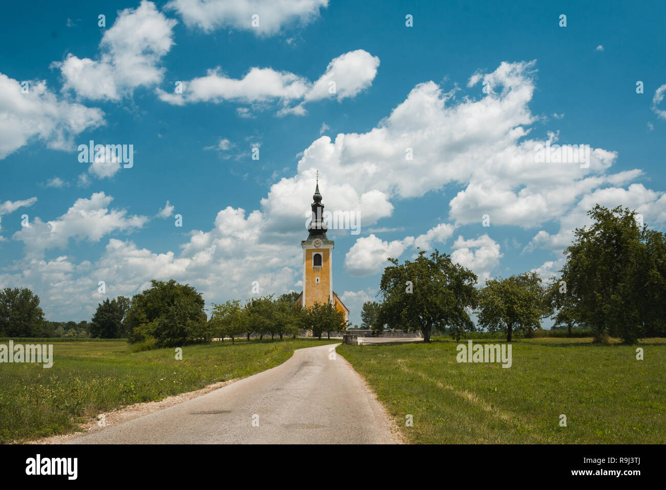 Picturesque countryside church Stock Photo