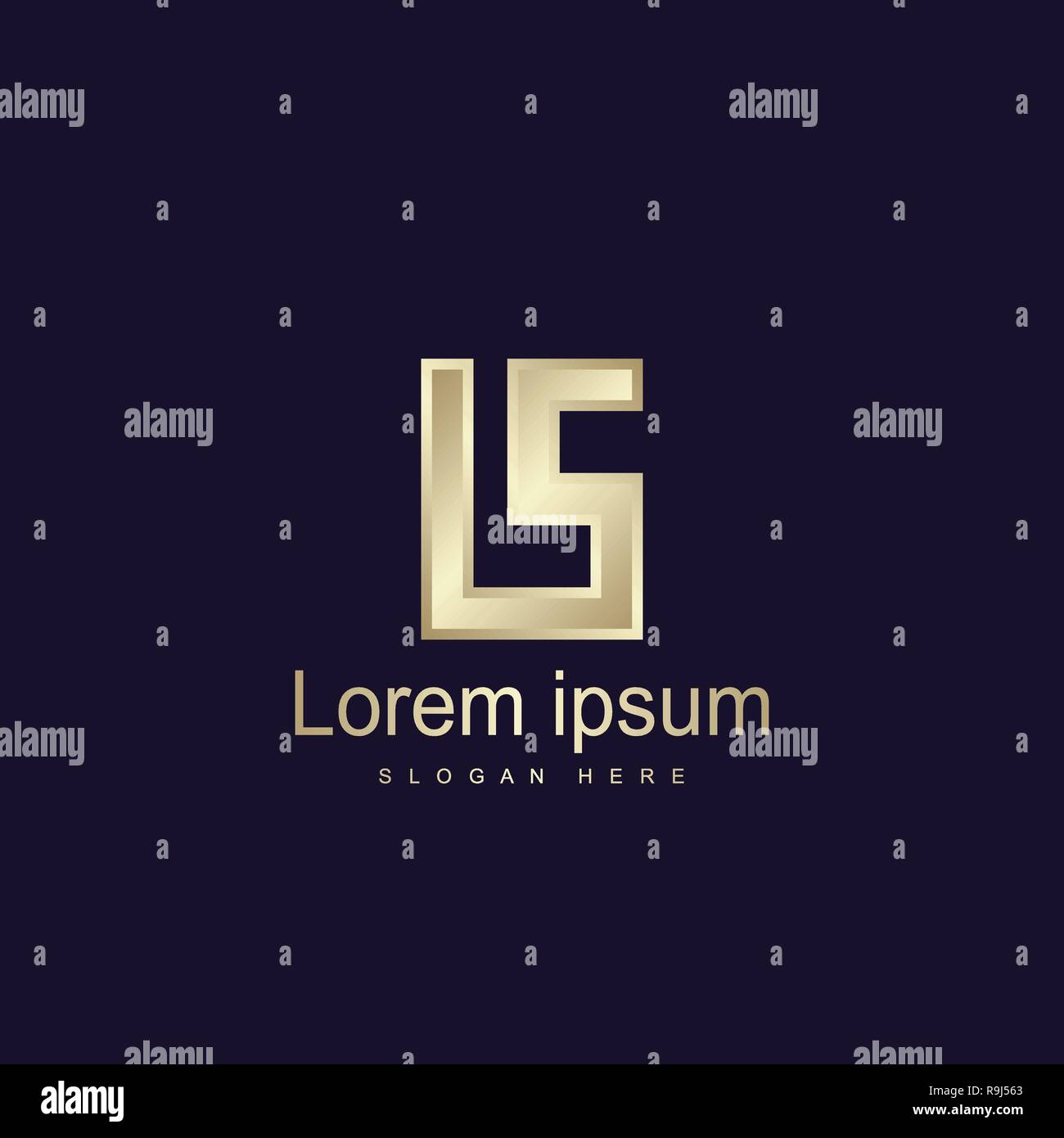 Initial Letter IS Logo Template Vector Design Stock Vector