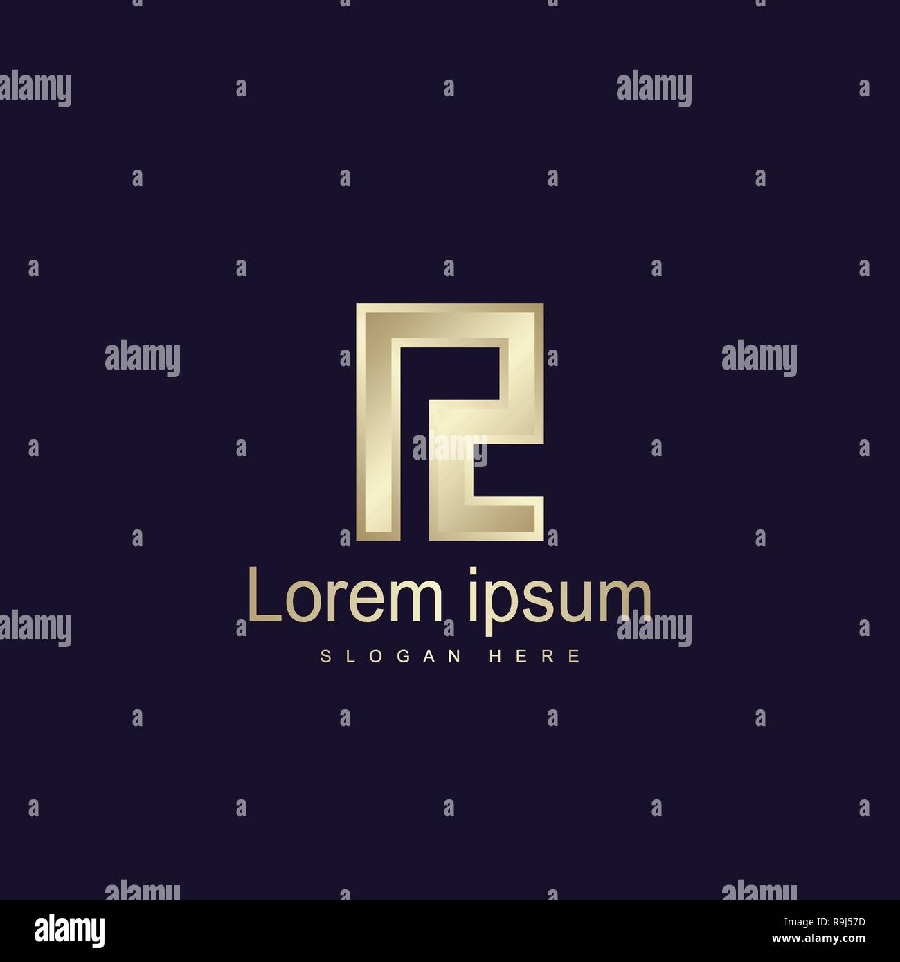 Initial Letter IZ Logo Template Vector Design Stock Vector