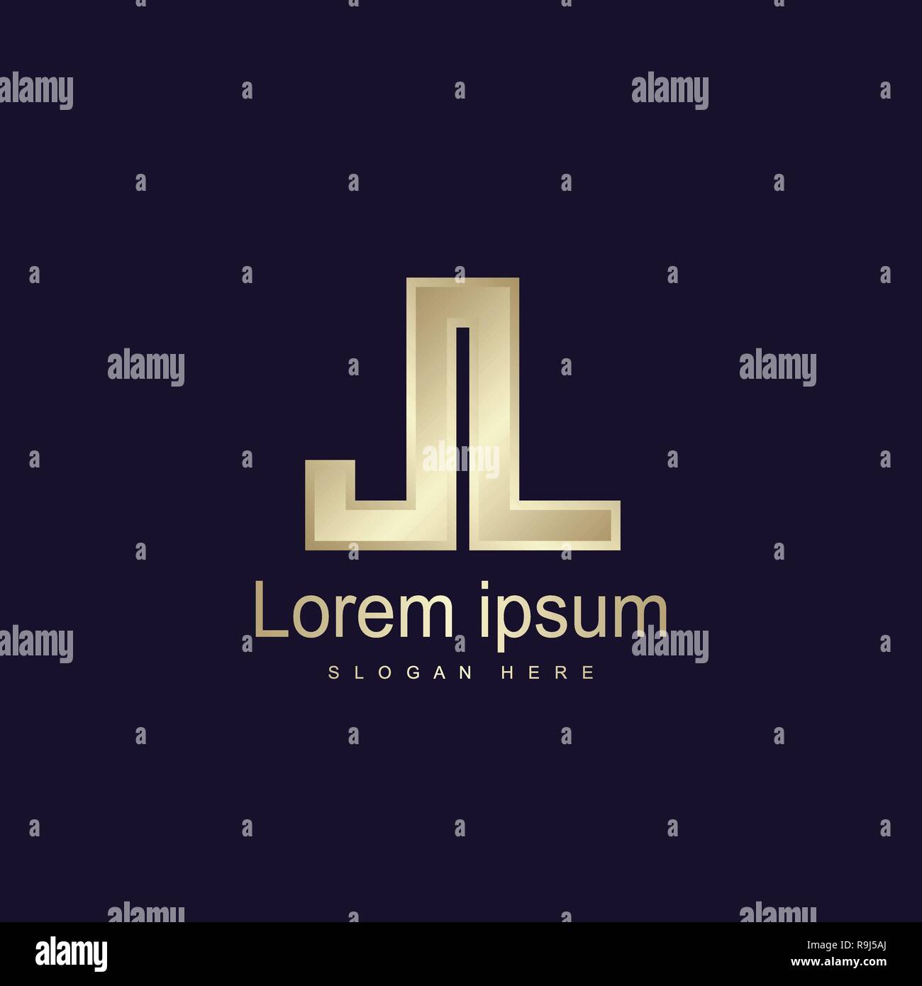 Initial Letter JL Logo Template Vector Design Stock Vector Image & Art ...