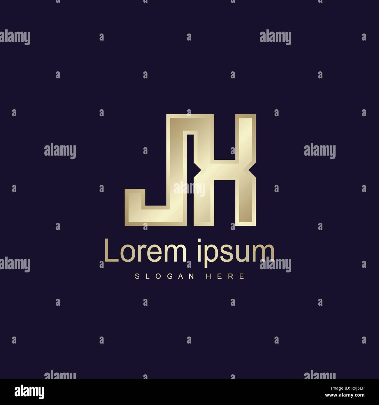 Initial Letter JX Logo Template Vector Design Stock Vector