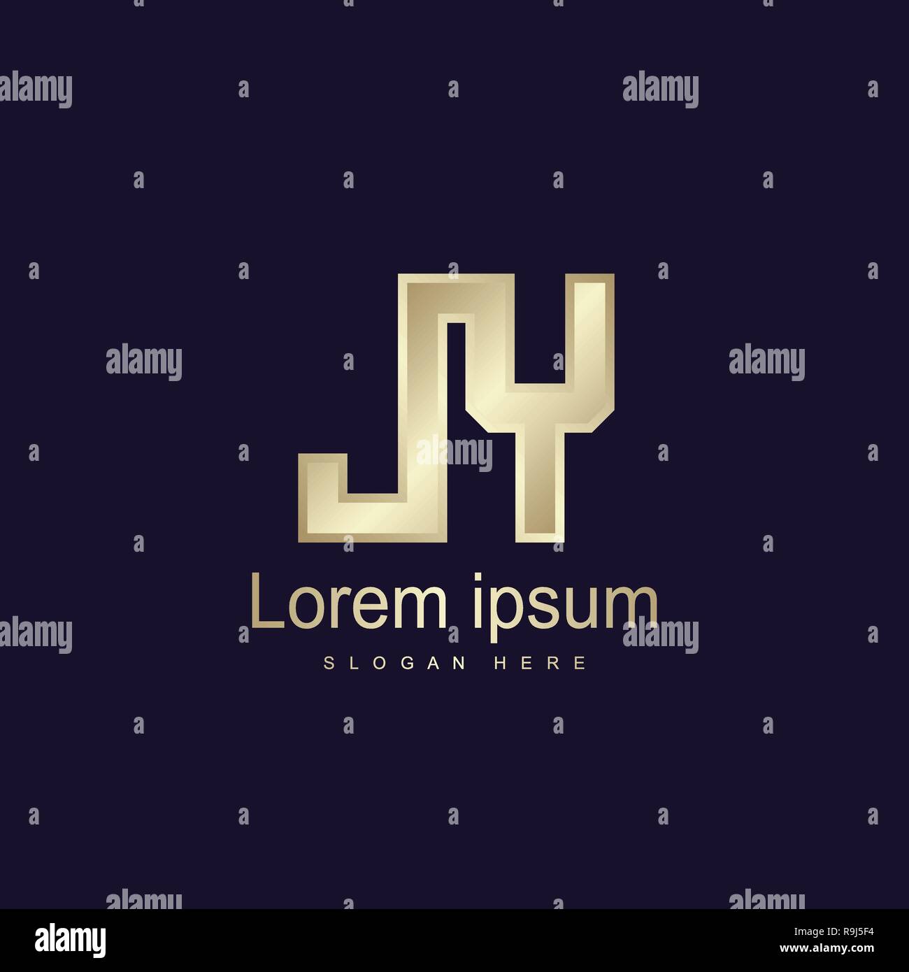 Initial Letter JY Logo Template Vector Design Stock Vector Image & Art ...