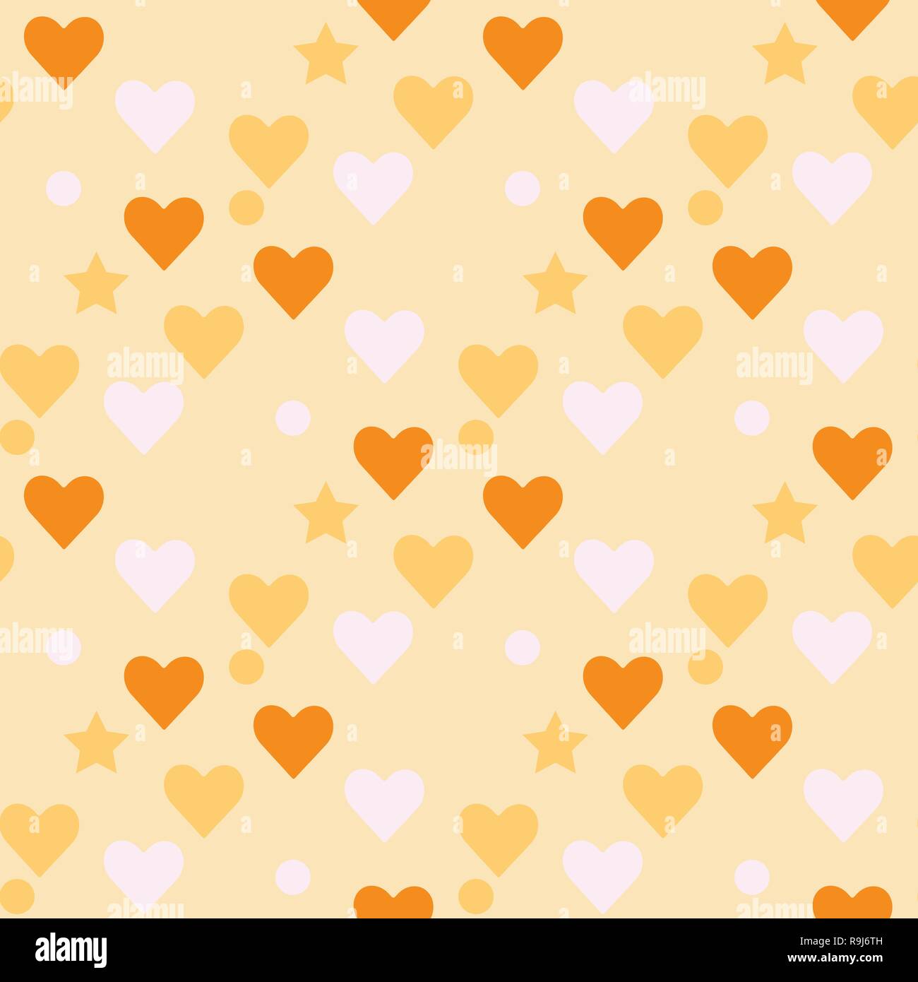 Retro seamless pattern with colorful hearts. Abstract geometric modern ...