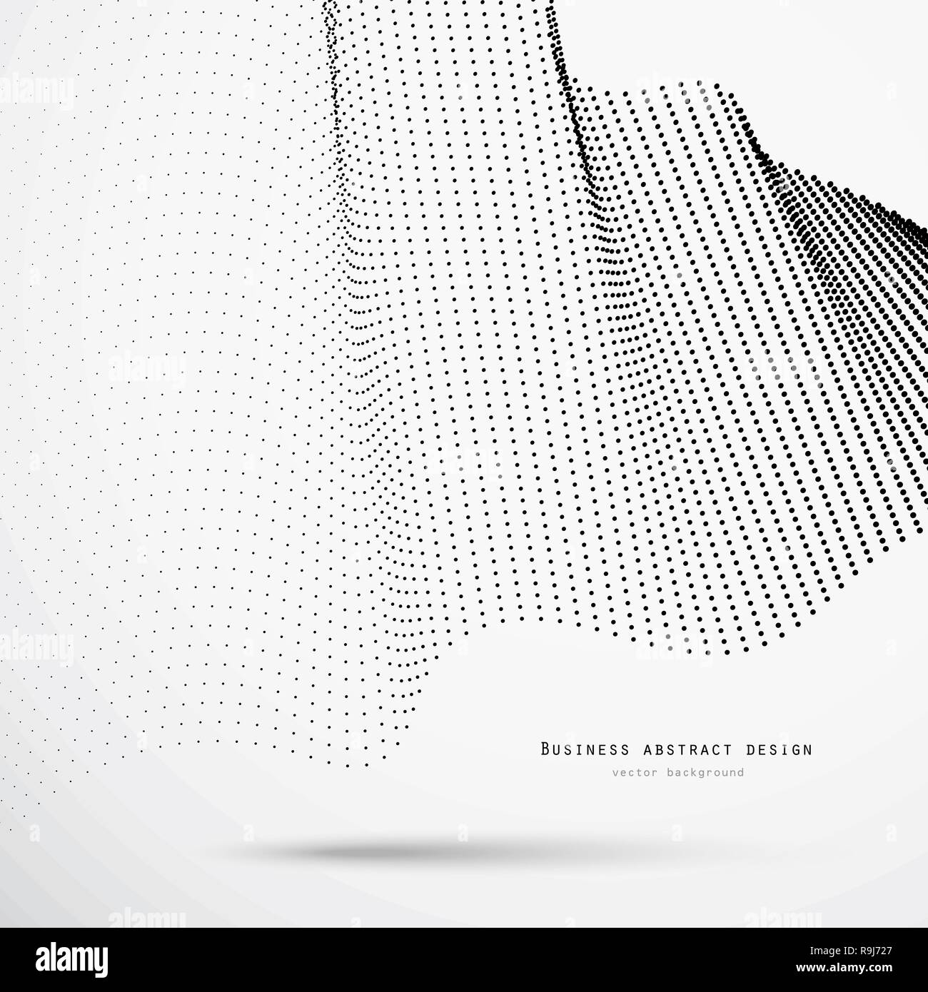 Abstract 3d business background of black halftone dots with shadow and ...