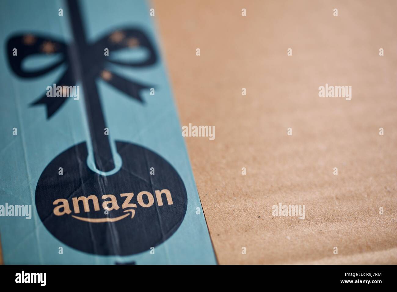 Amazon Christmas parcel tape Stock Photo Alamy