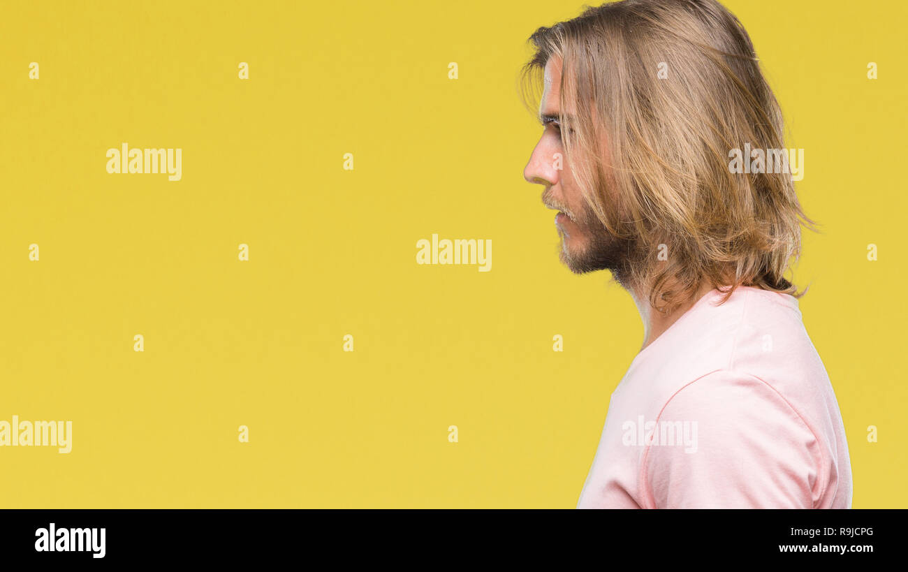 Long Hair Man Profile Stock Photos Long Hair Man Profile Stock