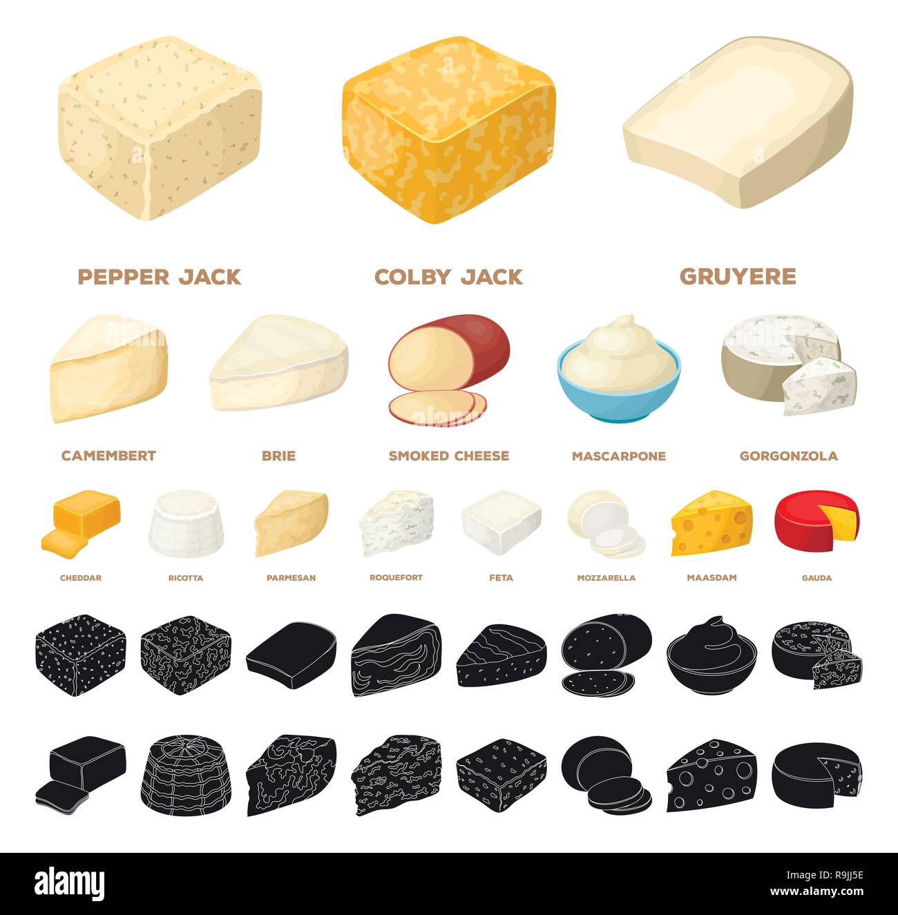 aging,brie,camembert,cartoon,black,cheddar,cheese,colby,collection ...