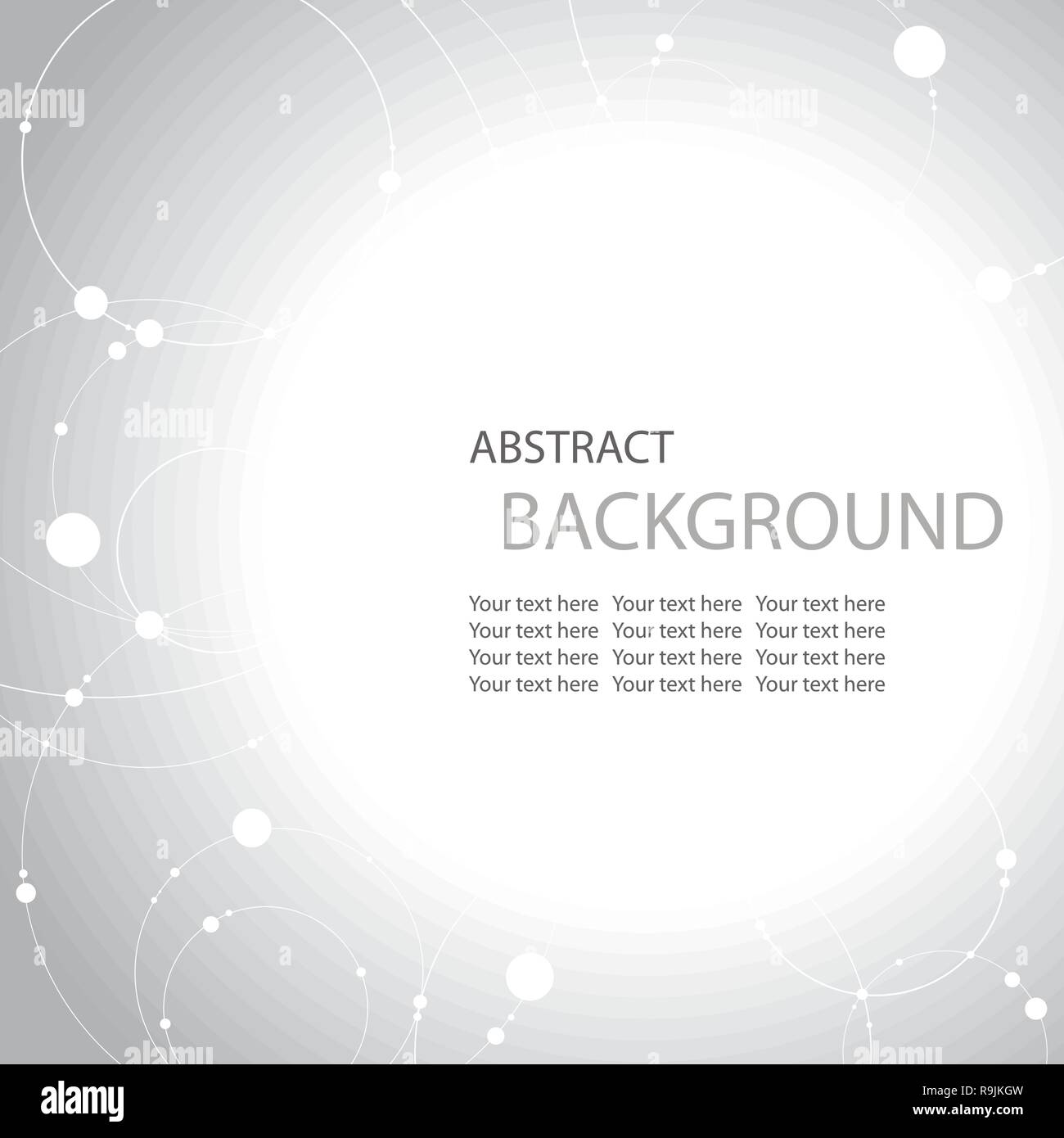 Abstract vector background with circles and dots Stock Vector