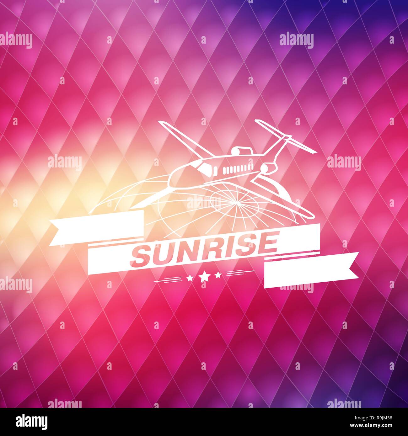 Air travel logo sample on abstract background Stock Vector