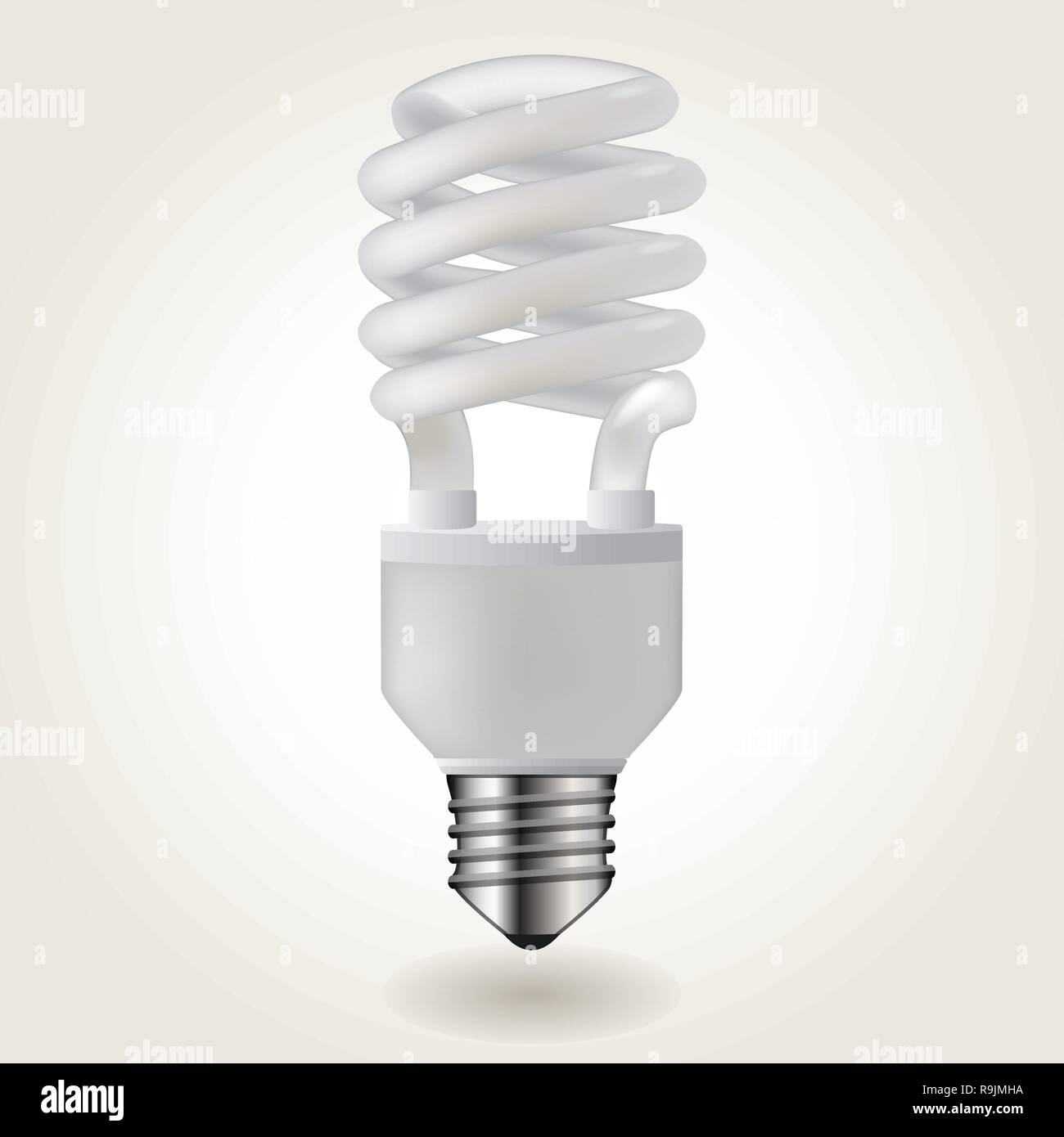 Energy saving realistic light bulb. Vector illustration. Stock Vector