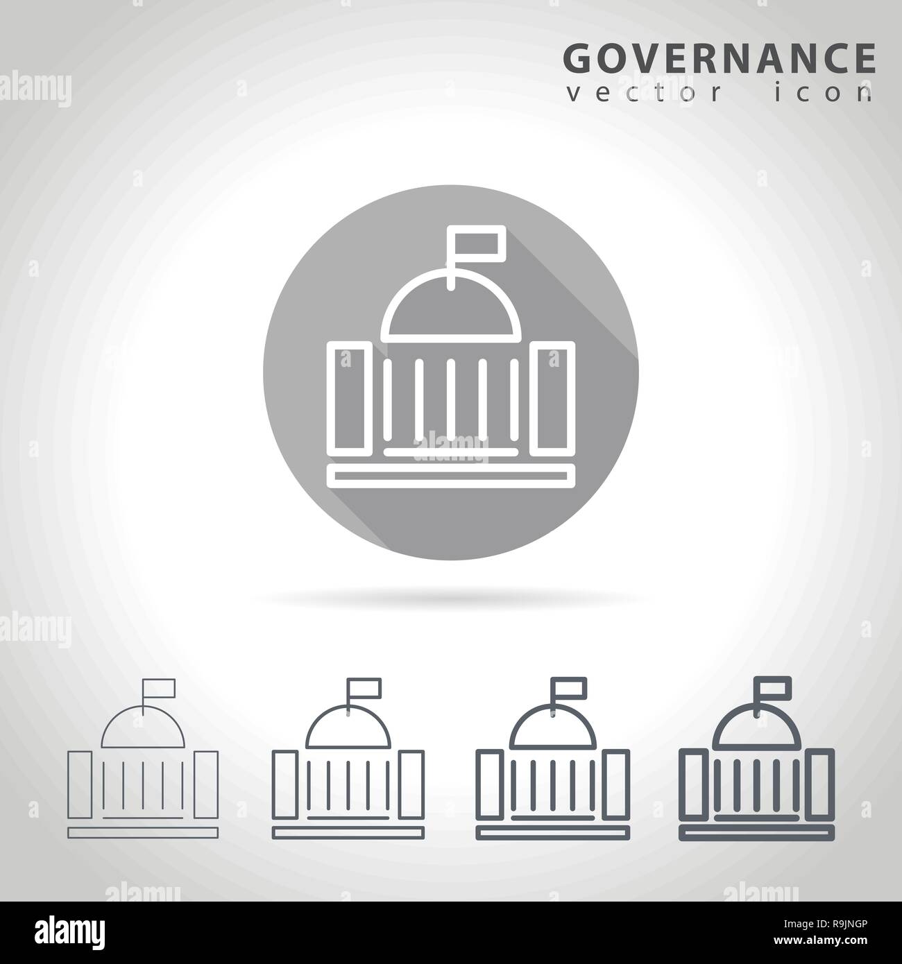 Governance outline icon Stock Vector