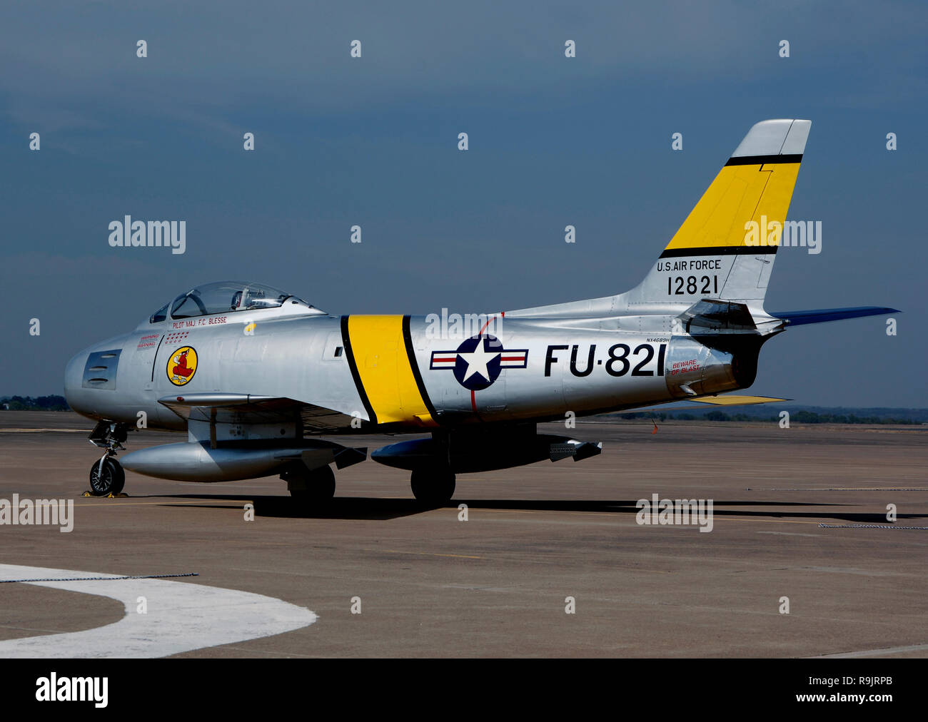 North American F-86  Saber Jet Fighter Stock Photo