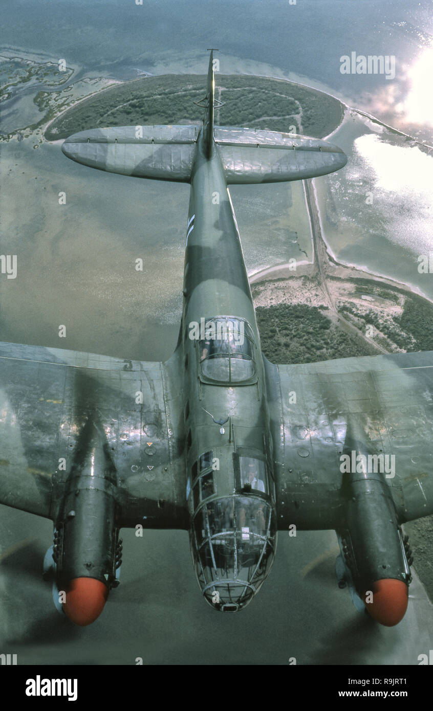 Heinkel HE-111 WWII German Bomber Stock Photo