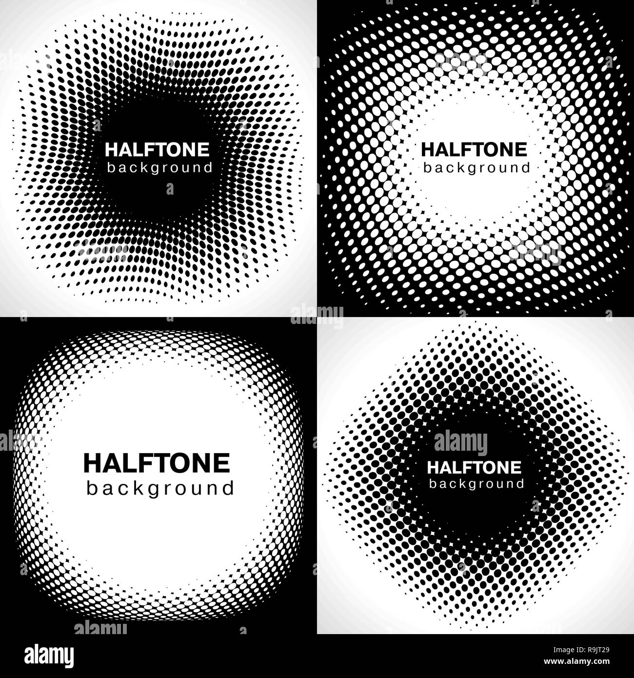 Abstract halftone backgrounds vector set Stock Vector Images - Alamy