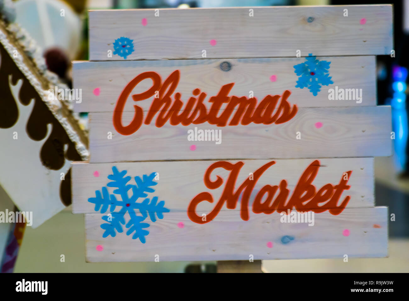 Christmas Market text banner Stock Photo