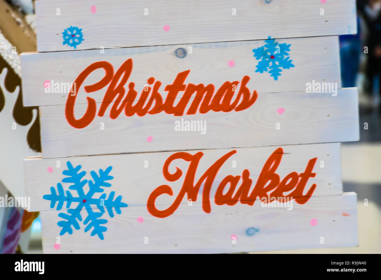 Christmas Market text banner Stock Photo