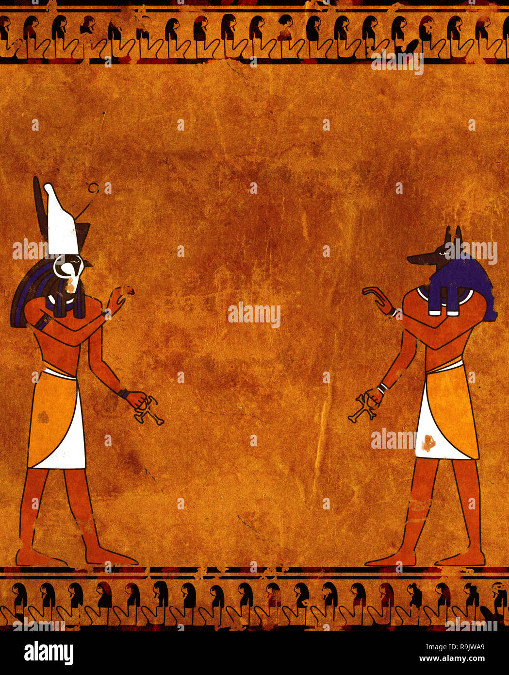 Background With Egyptian Gods Images Anubis And Horus Stock Photo Alamy Background With Egyptian Gods Images Anubis And Horus Stock Photo Alamy