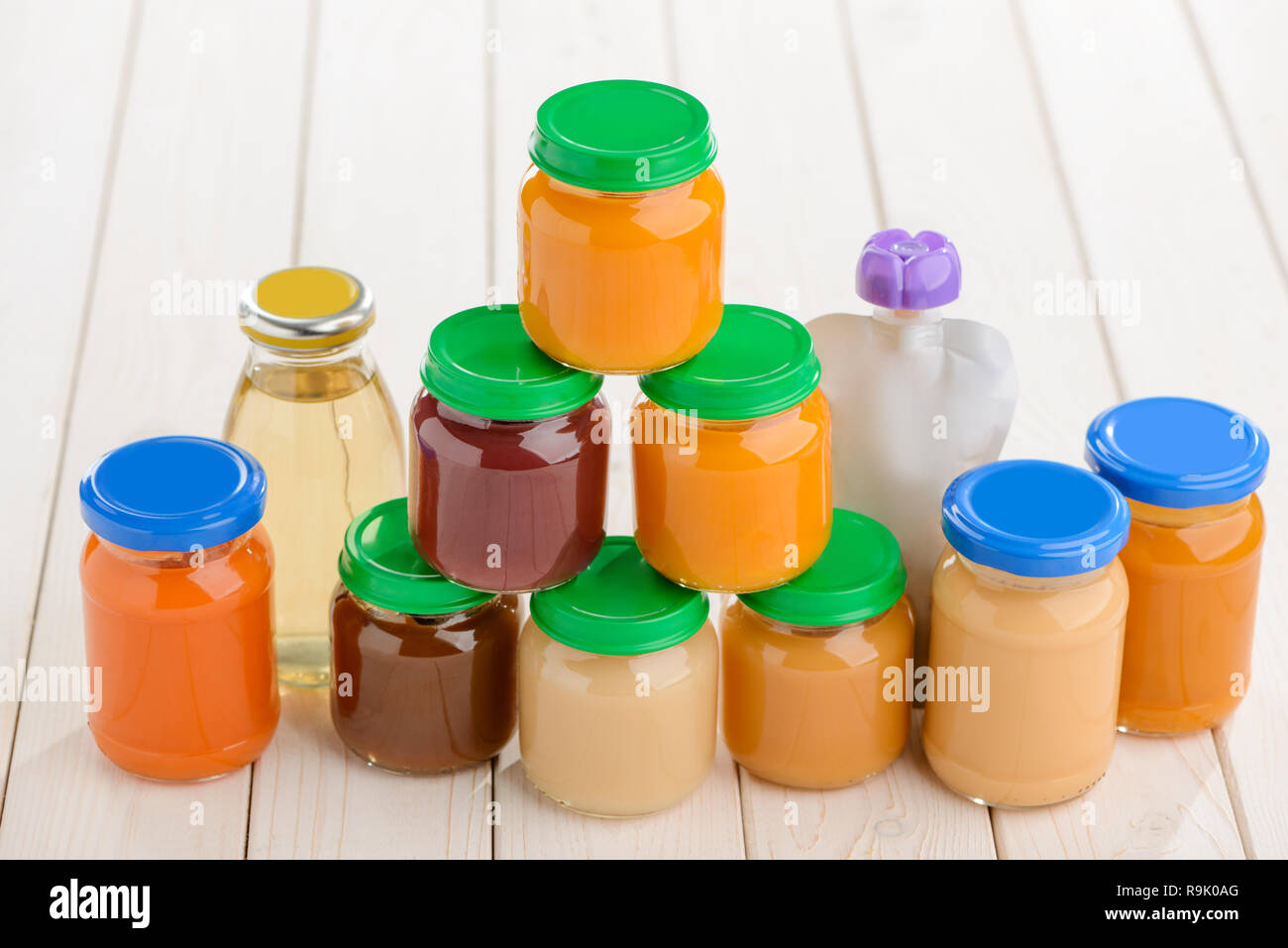 Fruit puree and juice Stock Photo Alamy