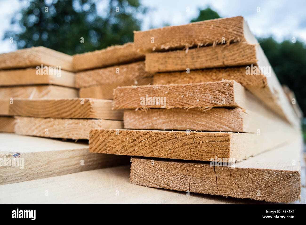 wooden planks lumber industry Stock Photo Alamy
