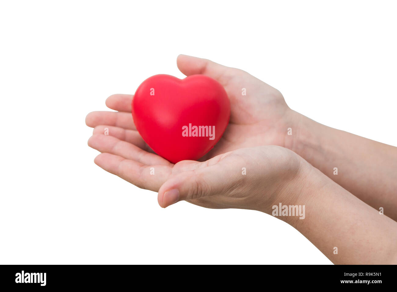 Front view of white styrofoam heart isolated on white Stock Photo - Alamy