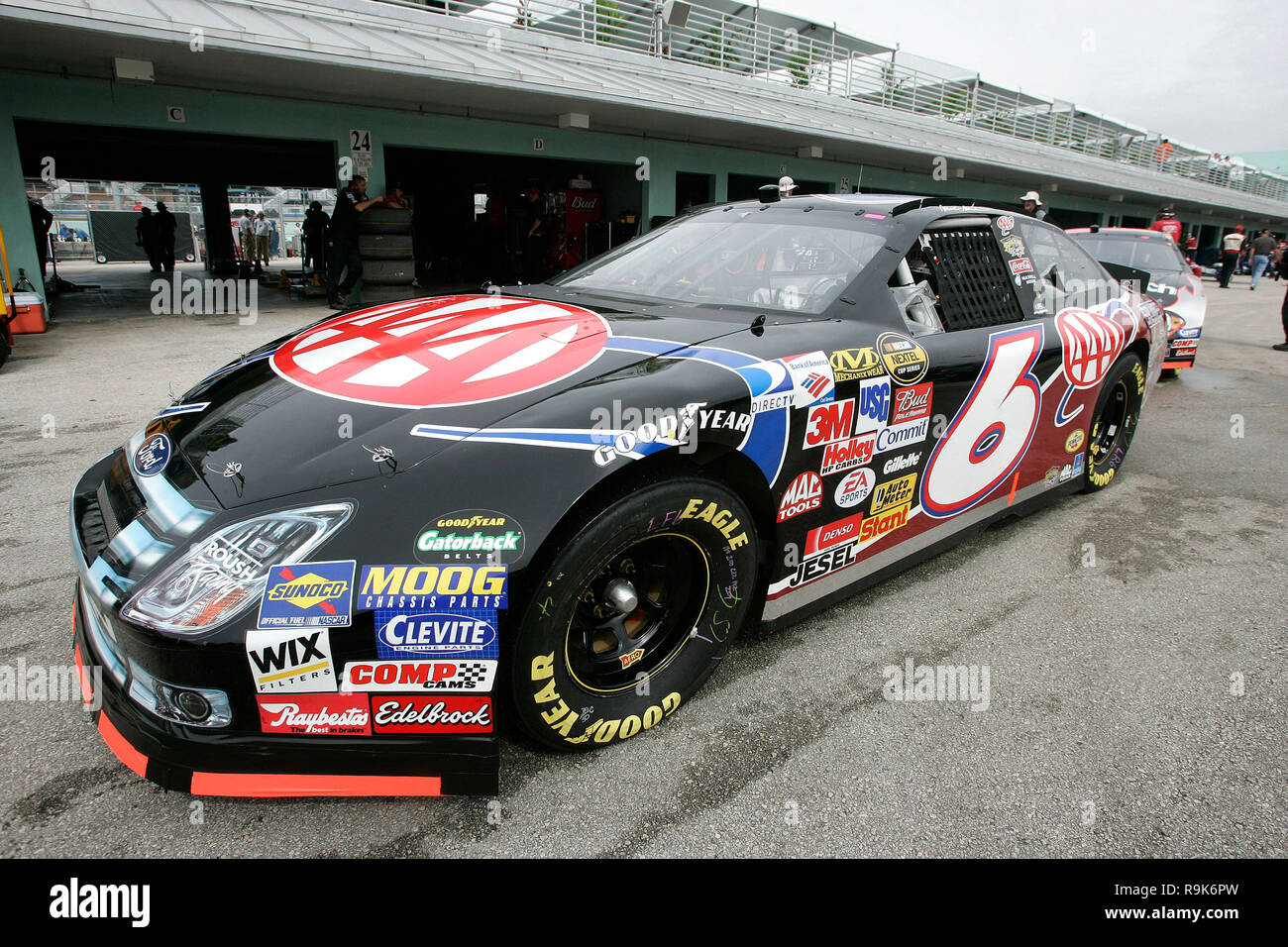 Mark Martin drives through the garage area for the morning Nextel Cup Practice at Homestead-Miami Speedway in Homestead, Florida on November 17, 2006. Stock Photo