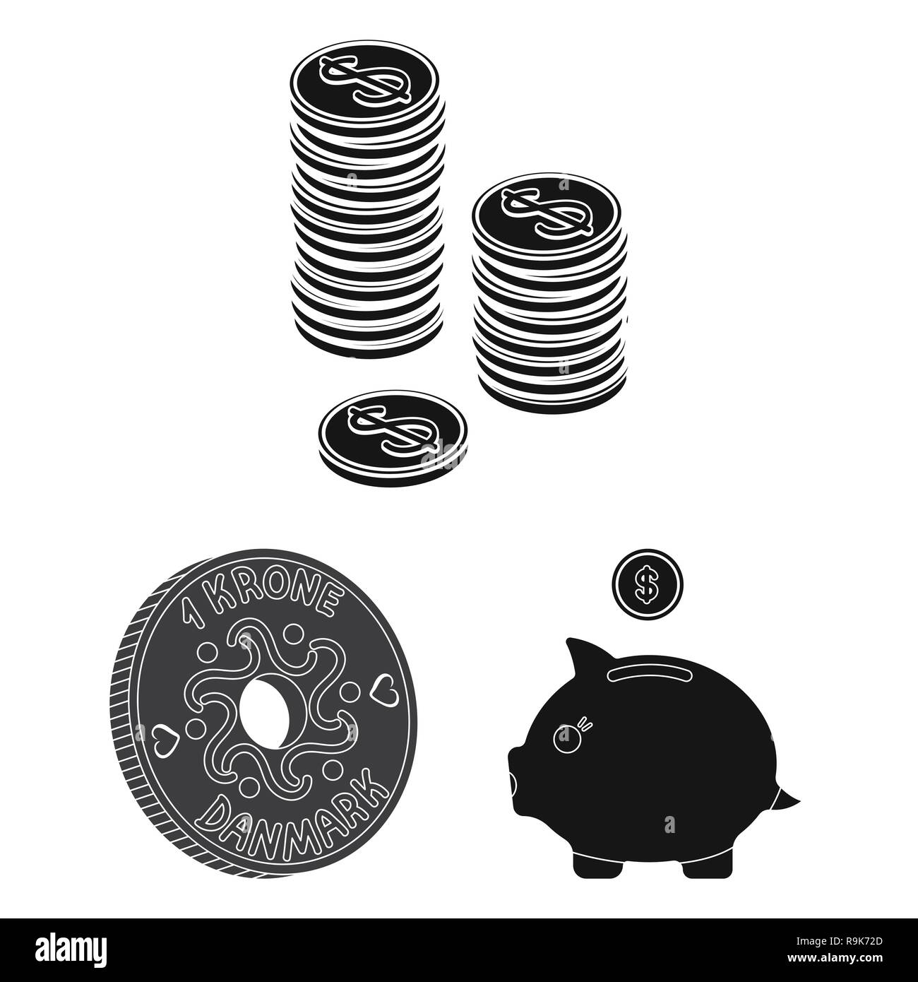 stack,flat,bonus,euro,earnings,piggy,coin,treasure,gold,money,bank ...