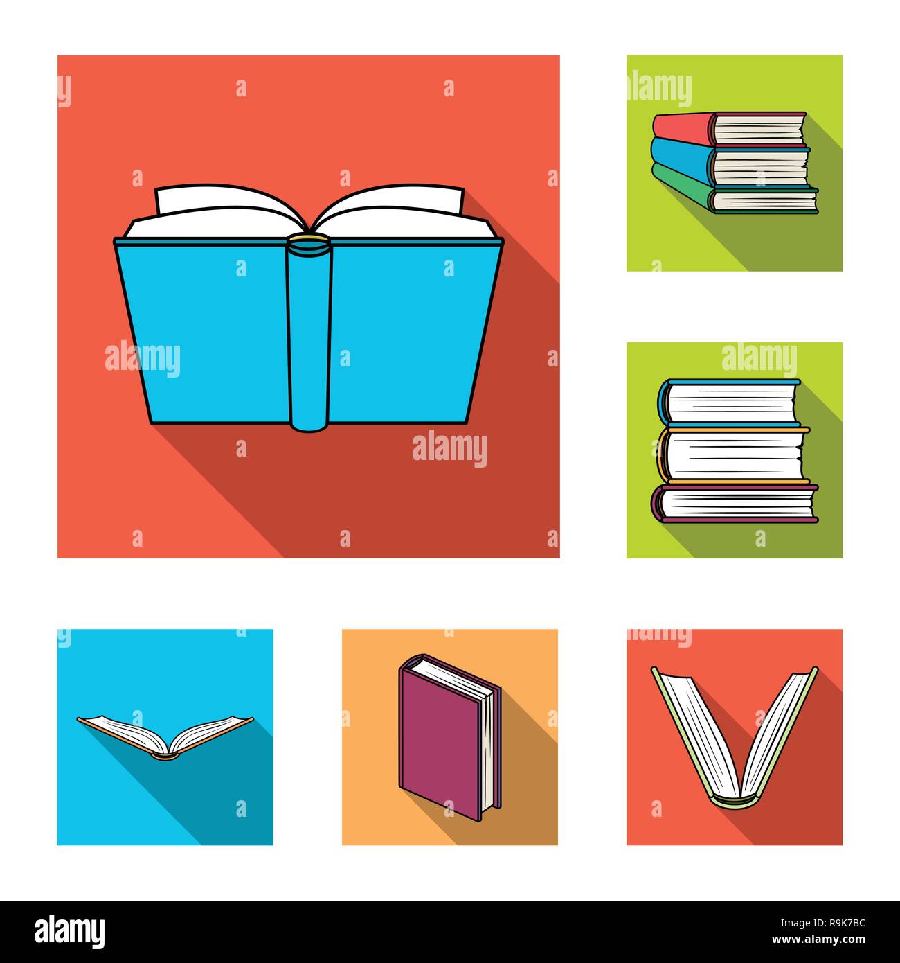 Vector design of library and textbook icon. Collection of library and ...