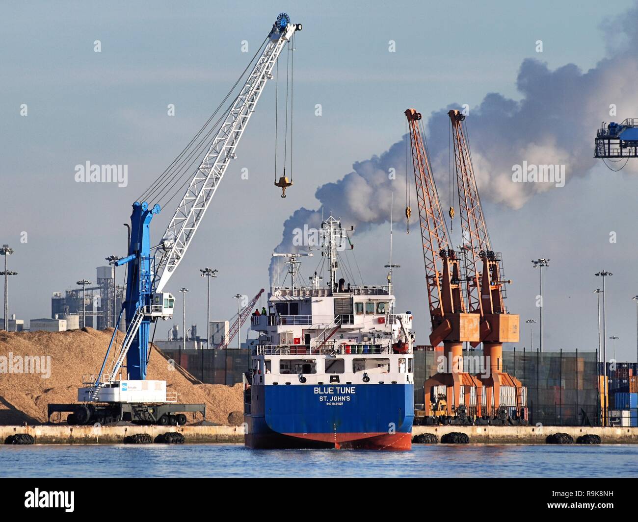 Ship Docking Quayside Stock Photo