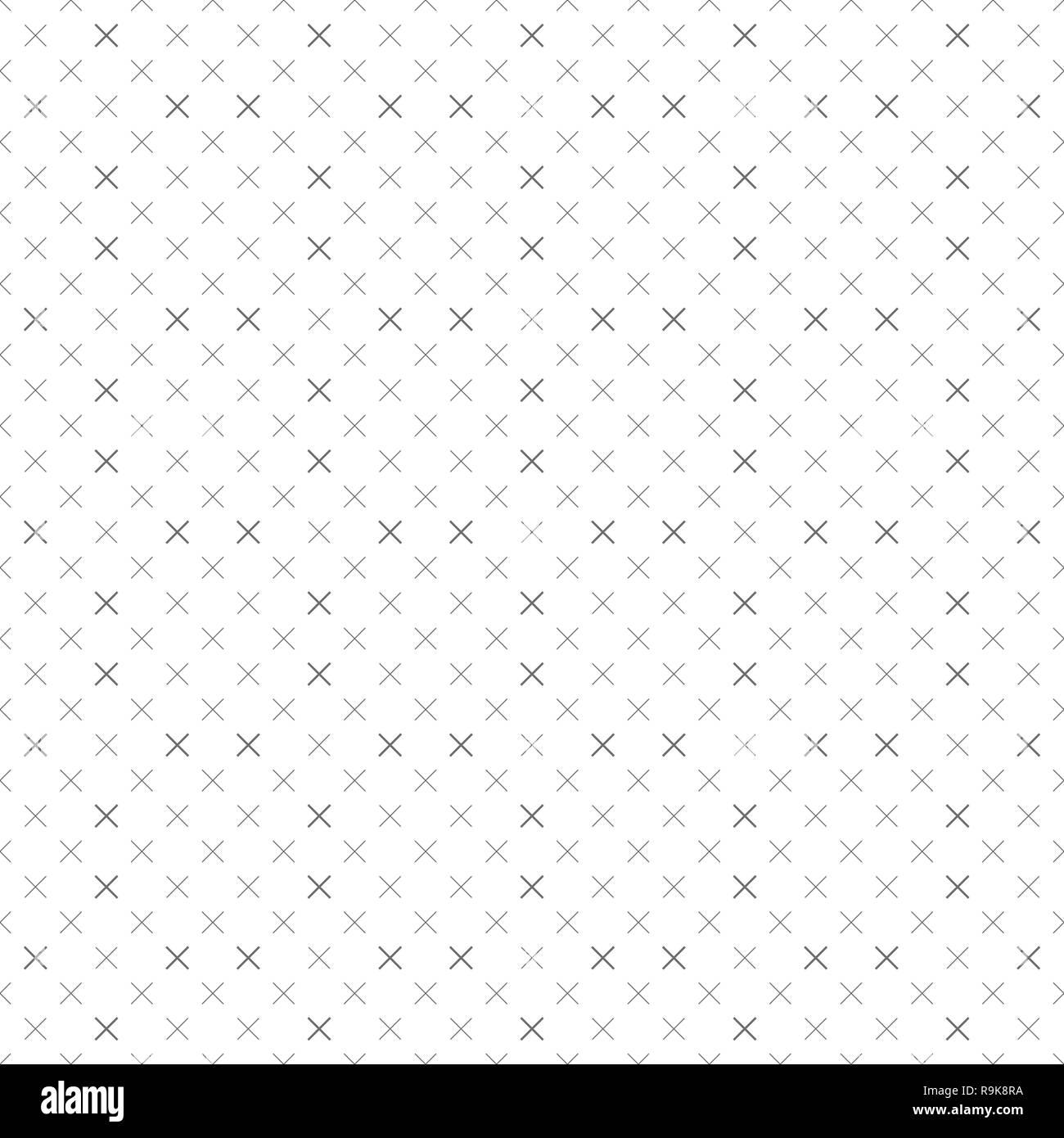 Vector seamless pattern. Minimalist simple geometrical texture. Repeating small thin line crosses. Surface for wrapping paper, shirts, cloths. Minimal Stock Vector