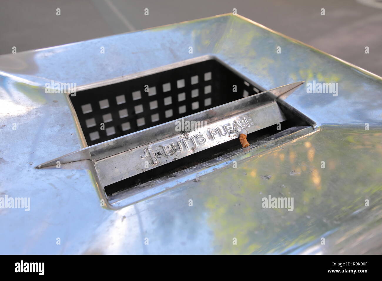 Public ashtray Melbourne Australia Stock Photo Alamy