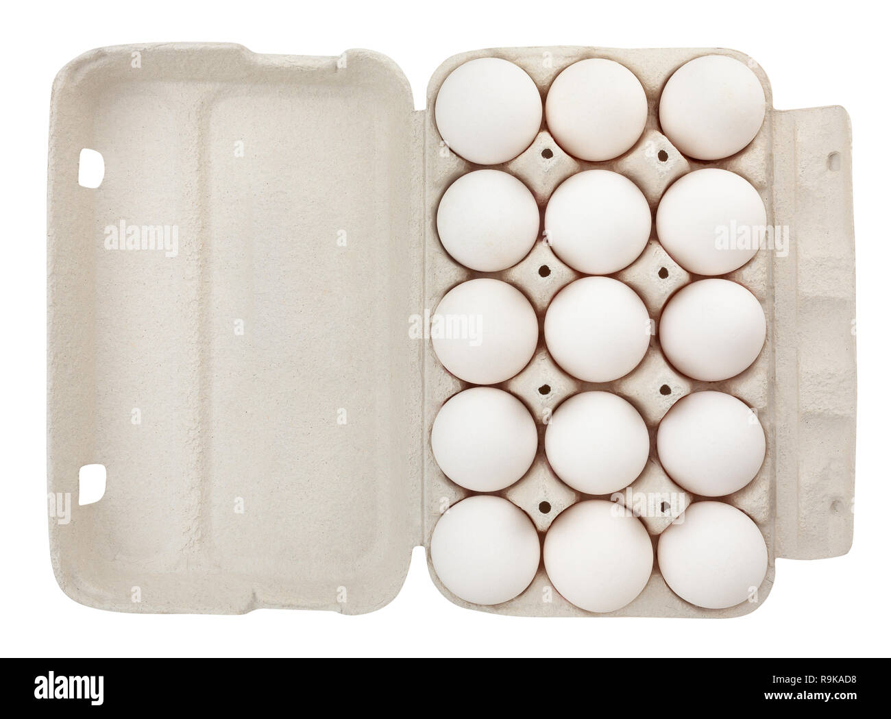 eggs package path isolated top view Stock Photo