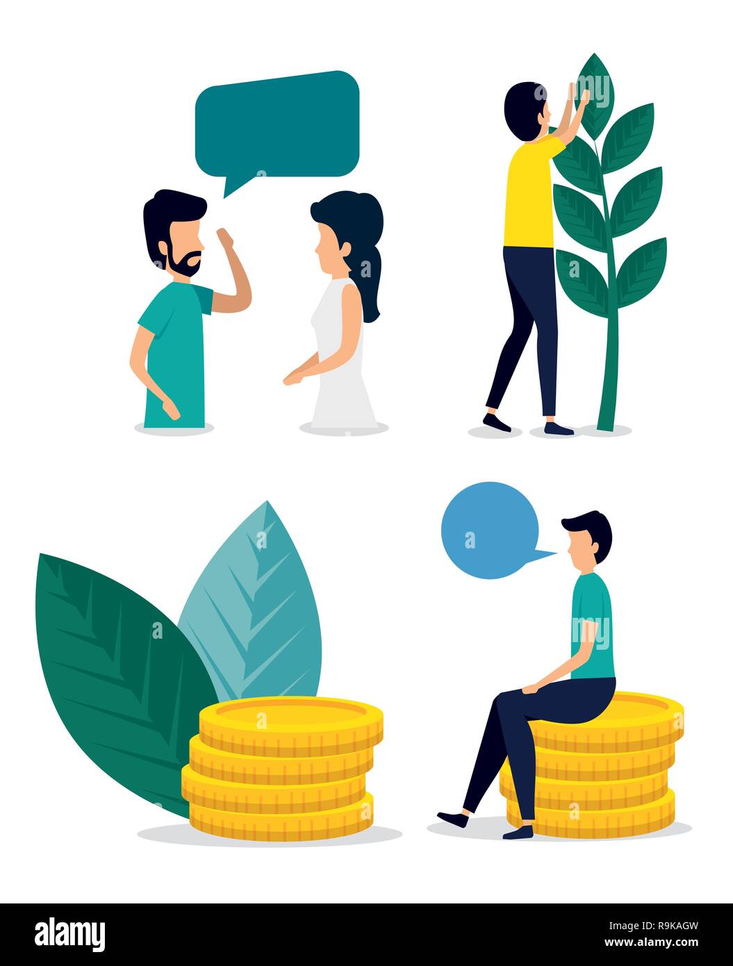 Men woman chat bubble Cut Out Stock Images & Pictures - Alamy